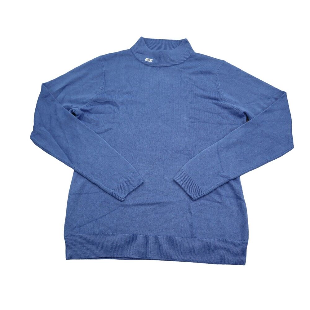 Tricots St. Raphael Sweater Mens S Pullover Blue Acrylic Long Sleeve Casual New